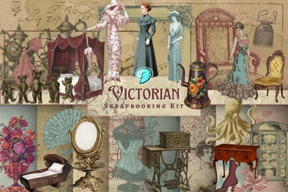 Download Victorian Scrapbooking Kit - Scrapbooking Collection