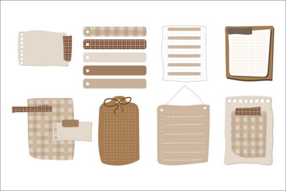 Download 8 Scrapbooking Elements with Checkered - Scrapbooking Collection