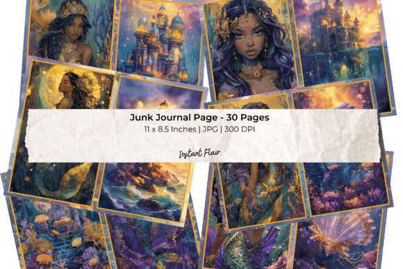 Download Fantasy Mermaid Journal Pages - Mermaid journal Collection