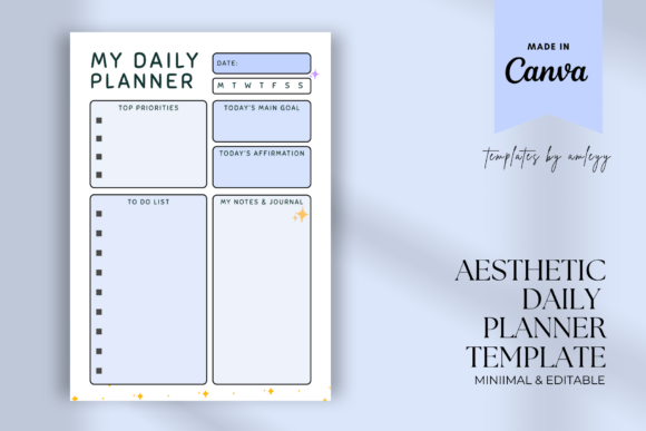 Download Cute Free Daily Planner Template | Canva - Free daily planner Collection