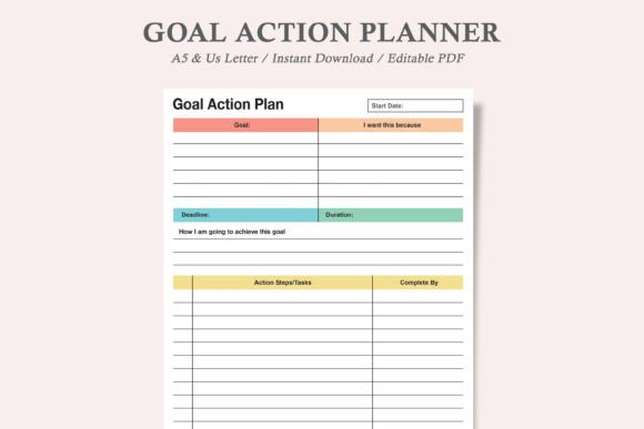 Download Goal Action Plan,Goal Planner - Premium Resources
