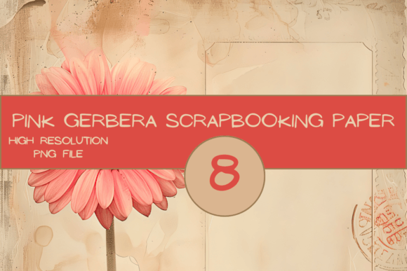 Download Pink Gerbera Scrapbooking Paper - Scrapbooking Collection